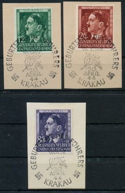 Generalgouvernement 1944 Nr 117-119 zentrisch gestempelt XB01CA6