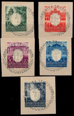 Generalgouvernement 1943 Nr 105-109 zentrisch gestempelt XB01CD6