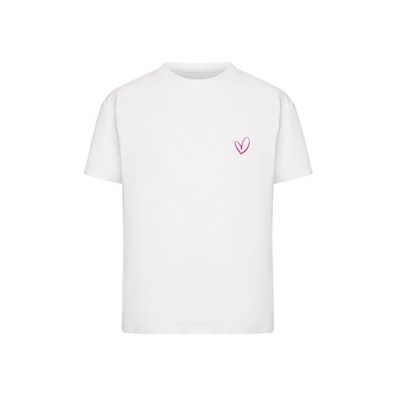 Urban Classics T-Shirt Rainbow Heart Logo Loose Tee TB8754