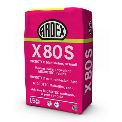 ARDEX X 80S Microtec Multikleber 15kg schnell - Variation: 1 Sack 15 kg