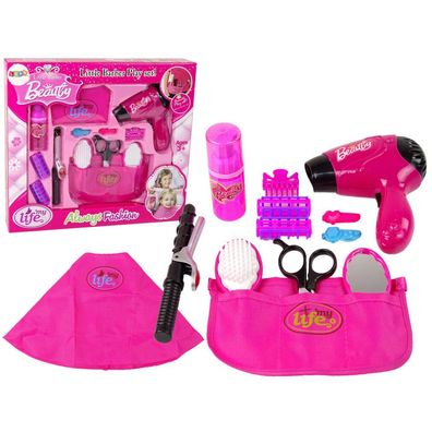 Leantoys Beauty Friseur Set Haartrockner Lockenstab Rosa