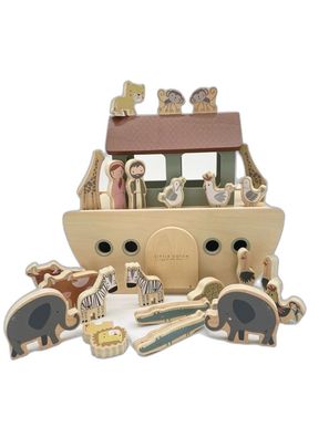 Little Dutch Holz Arche Noah Spielset - 25-teiliges Holzspielzeug ab 18 Monaten