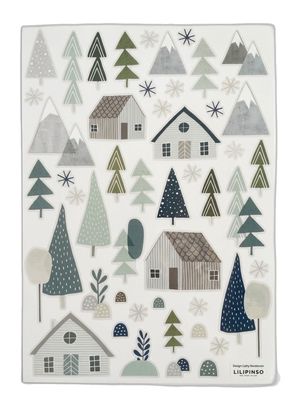 Lilipinso Wandsticker Set Winterwald A3 – Skandinavische Wandaufkleber von