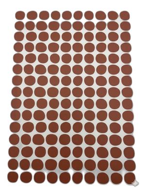 Wandsticker Set 'Dotty' Rostbraun - 90 matte Punkte auf A3 Bogen für Wanddeko
