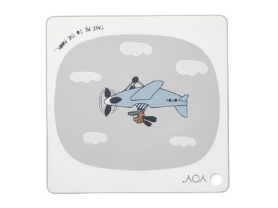 OYOY MINI Tischset 'Take Me To The Moon' Flugzeug aus Silikon 39x39 cm