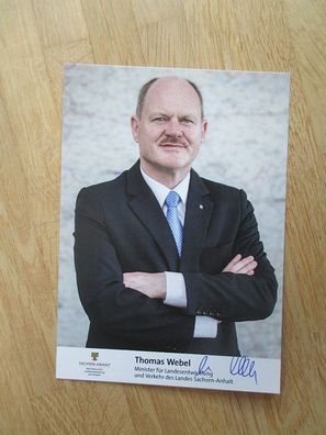Sachsen-Anhalt Minister Thomas Webel CDU - handsigniertes Autogramm!!!