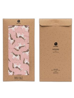 AVA&YVES Papiertüten Pferdefreunde Rosa 6er-Set Geschenktüten Kindergeburtstag
