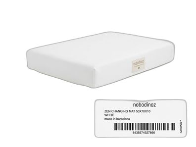 Nobodinoz Zen Wickelauflage 50x70x10 cm Weiß – wasserdicht, extra weich