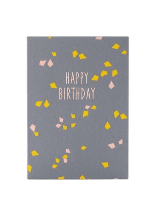 Design-Grußkarte zum Geburtstag 'Konfetti' - moderne Karte A6 mit Umschlag