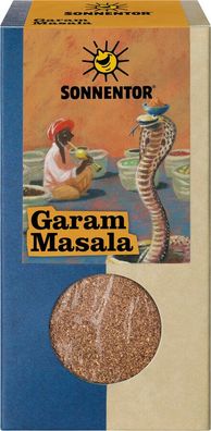 3x Sonnentor Garam Masala Gewürz, Packung 55g