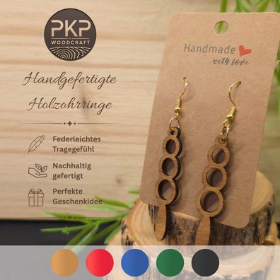 Holzohrringe Handgefertigt "Bubbles" - Ohrringe aus Holz
