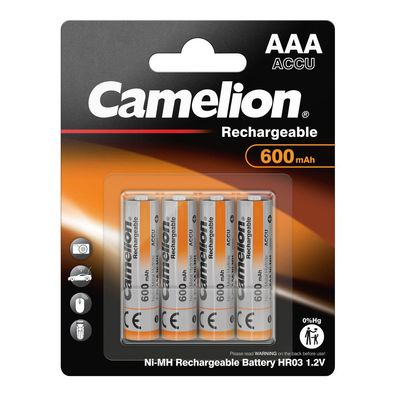 Camelion Akku 1,2V 600mAh Micro AAA HR03 NiMH 1,2 V