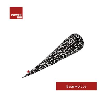 POWER INN® Schultütenkissen ca. 70 cm | Schwarz mit weißen Buchstaben