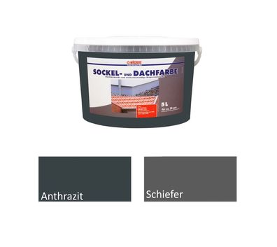 Wilckens 5 L. Sockelfarbe & Dachfarbe, Fassadensockel, Dachziegel, Farbwahl