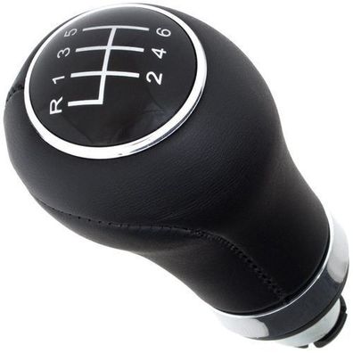 Audi A1 A2 A3 A4 A5 A6 Q3 Q5 Schaltknauf Schwarz + CHROM 6-GANG