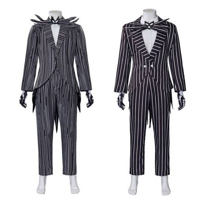 Jack Skellington Cosplay Kostém Anzug Outfit Halloween Karneval