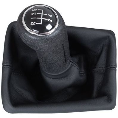 Audi A4 B8 07-15 Schwarzer 5-GANG-Schaltknauf + Schwarze Schaltmanschetten