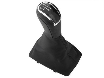 Audi A4 B8 07-15 Schwarzer 5-GANG-Schaltknauf + Schwarze Schaltmanschetten