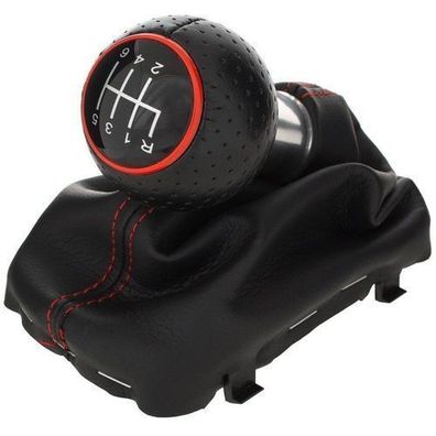 Audi A3 8L 96-03 Schaltknauf 6-Gang Manschette rot Faden Ring