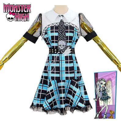 Frankie Stein Kleid Kostém Cosplay Outfit Halloween Karneval Set Kleidung