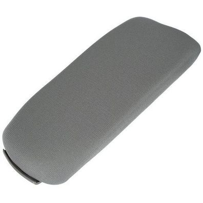 Audi A4 B7 04-08 Armlehnenklappe mit Knopf und Bezug, grauer Stoff, dicke Scharniere