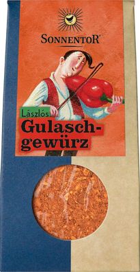 3x Sonnentor Lászlós Gulaschgewürz, Packung 50g