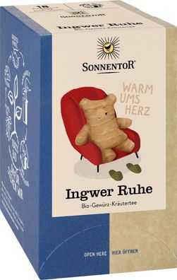 6x Sonnentor Ingwer Ruhe Tee, Doppelkammerbeutel 32,4g