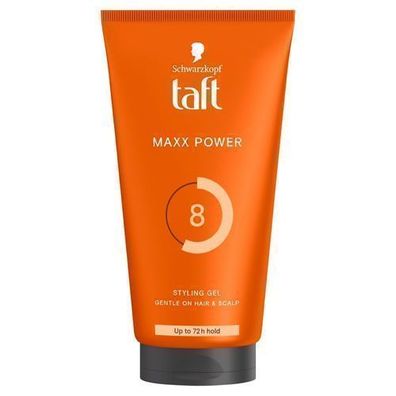 Taft Maxx Power Styling Gel, 150ml - Extrem Starker Halt für Ihr Haarstyling