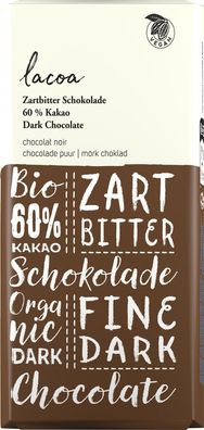 6x Lacoa Zartbitter Schokolade 60% Kakao 100g