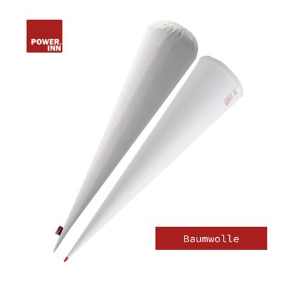 POWER INN® Schultütenkissen Baumwolle ca.70 cm+Roth Papprohling 70 cm