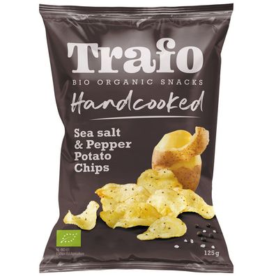 6x Trafo Handcooked Chips Seasalt & Black Pepper 125g