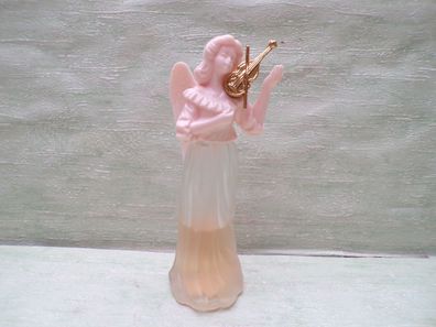 Timeless Avon Soft Music Engel mit Geige 90ml halb voll Parfum 19cm satiniertes Glas