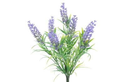 Lavendelzweig 7 Blüten Kunststoff Länge 34 cm