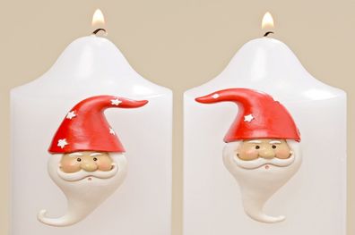 Kerzenstecker Rino Kerzenverzierung Nikolaus Santa Wichtel 2er Set