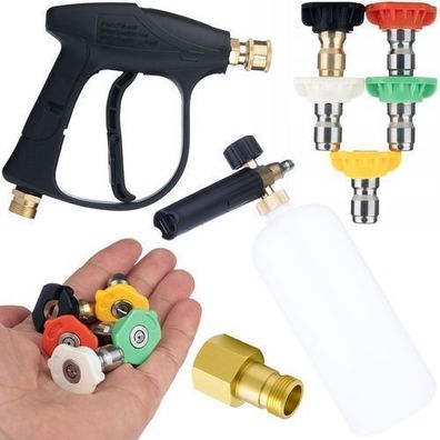 Rosfix Set Hochdruckpistole 300 Bar + 5 Düsen + Adapter + Schaumsprüher 1L