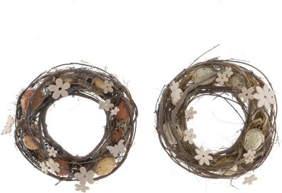 Osterkranz Eier natur Ø.25 cm braun/weiß Stückpreis