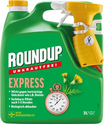 Roundup Express Unkrautfrei Sprühsystem 3 Liter Anwendungsfertig