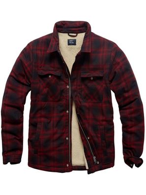 Vintage Industries Holzfäller-Jacke Class Sherpa Red Check - Class