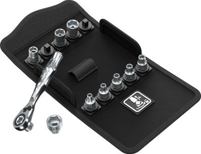 Wera Kraftform Kompakt Zyklop Mini 2 Set 1 Knarre mit Steckschlüsseleinsätzen