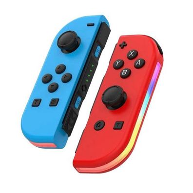 Joypad (L/R) kompatibel mit Switch, Gamepad Controller mit LED/Turbo/Wake-up/Screensh