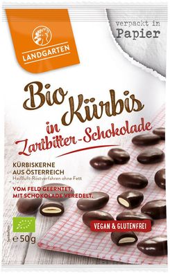 6x Landgarten Bio Kürbis in Zartbitter-Schokolade 50g 50g