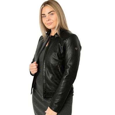 Mauritius - Damen Lederjacke Lammnappa schwarz