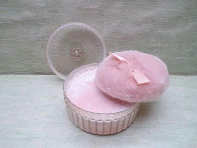 Vintage Houbigant Essence de Chantilly Dusting Powder 6oz ca 170gr Dose Quast voll