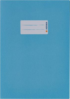 HERMA 7087 Papier Heftumschlag DIN A5, Hefthülle mit Beschriftungsfeld, aus kräftigem