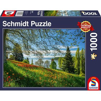 58967 Puzzle 1000T. Fr lingsallee zur Tulpenbl e, Insel Mainau