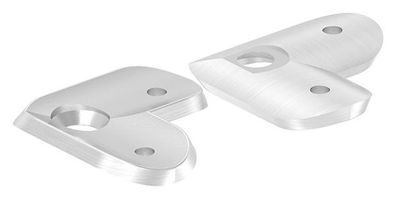 Handlaufanschlussplatte Edelstahl V2A 43x43x4,0 mm für Rohr Ø 42,4 mm 90°