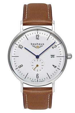 Bauhaus Herrenuhr Pure Quarz Kleine Sekunde Braun 2134-1