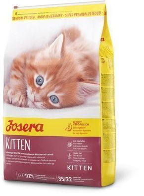 Josera Kitten 10kg Trockenfutter Kätzchen Trächtige Säugende Katzen Geflügel Lachsöl
