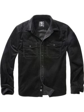 Brandit Herren Hemd Corduroy Classic Shirt Long Sleeve Black