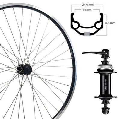 Vorderrad 28", Disc Centerlock, schwarz, SE ZAC 19, Alu, HB-QC300 schwarz, Schnell